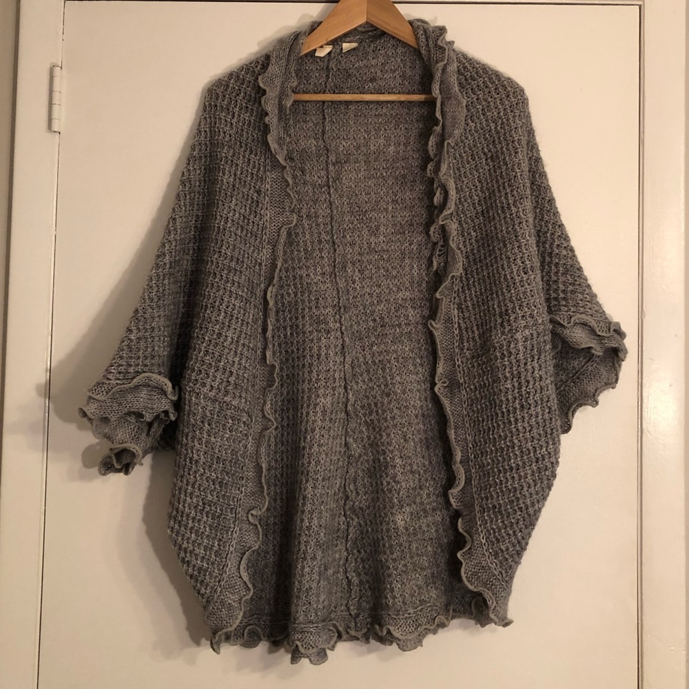 🌷🌷Moth Rocia Wool Ruffle Oversized Sweater SZ S - Picture 4 of 7
